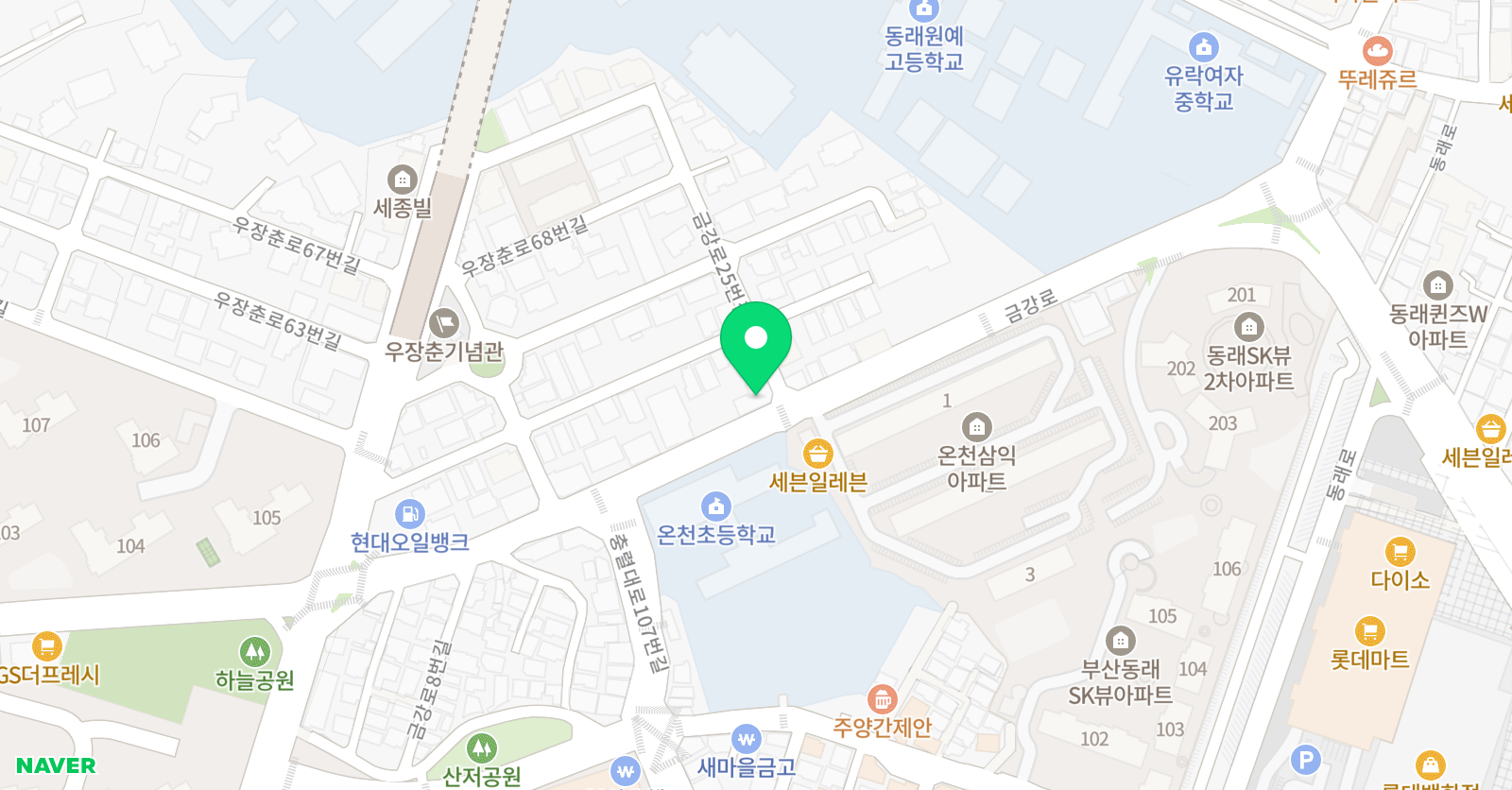강호 합기도 온천수련관 위치