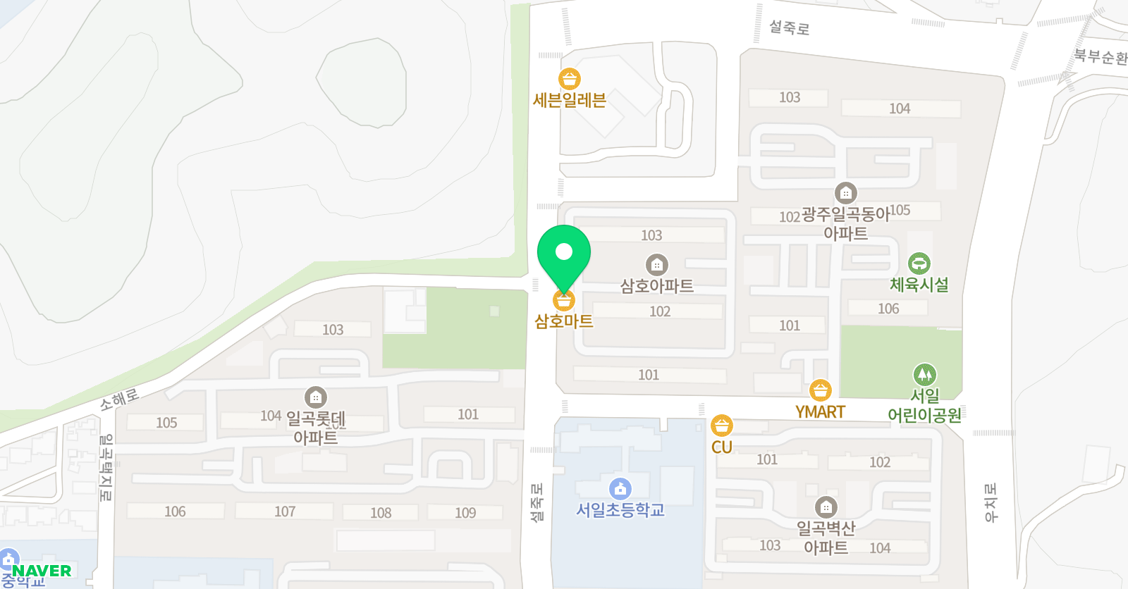 밝은 태권도 위치