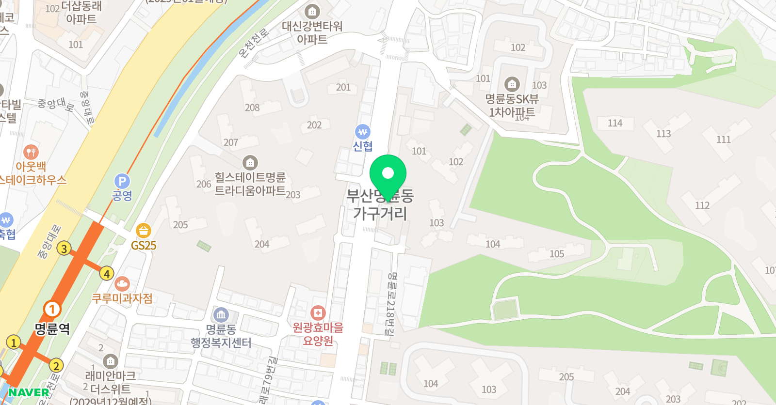 재미술술 위치