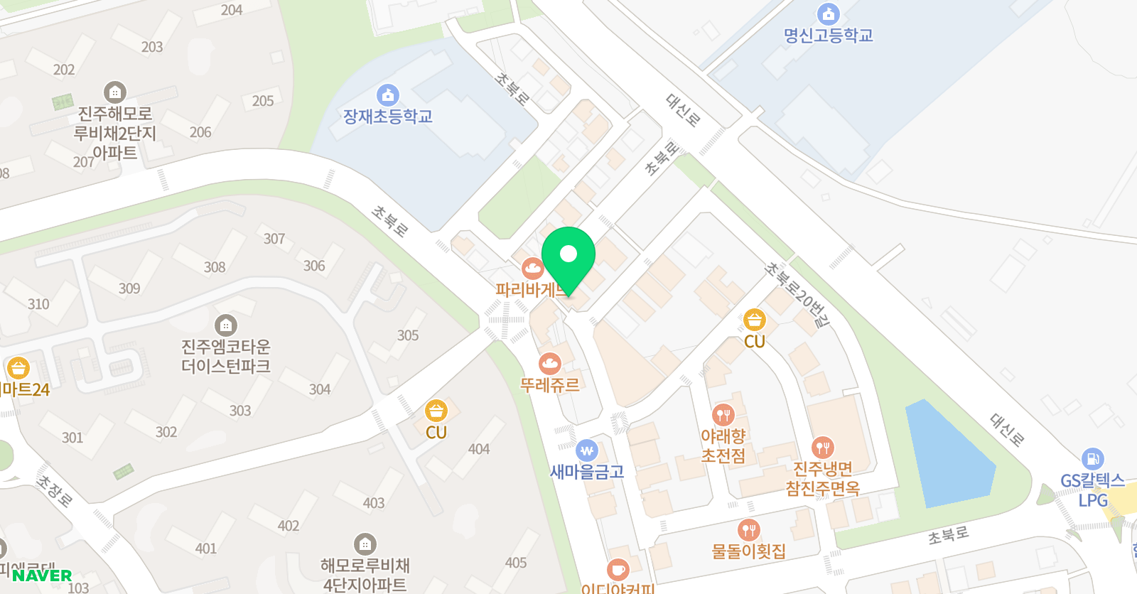 뮤엠영어 초장점학원 위치
