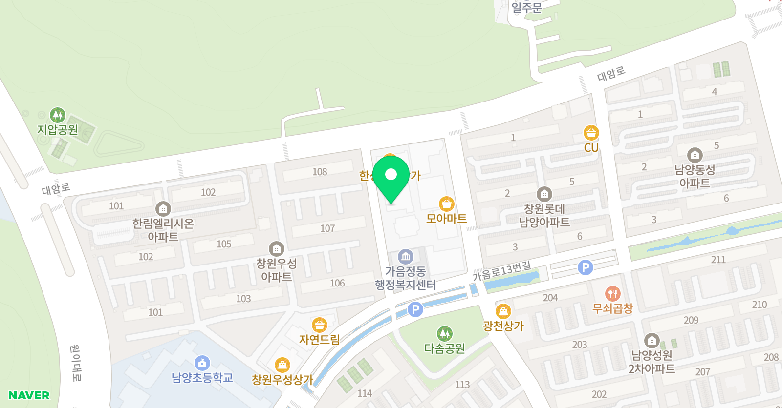 배종성개념 수학학원 위치