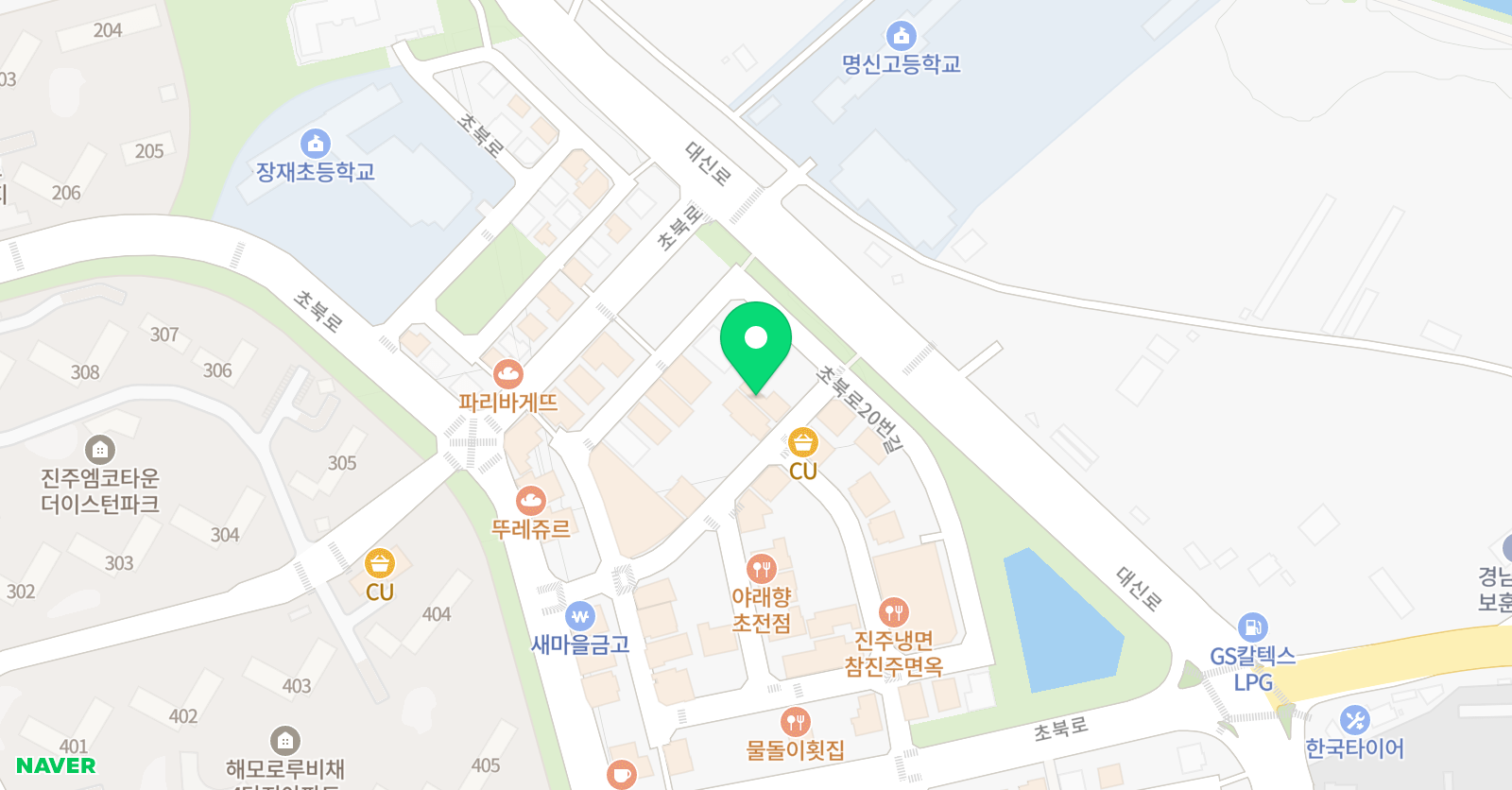 정상 어학원 진주분원 위치
