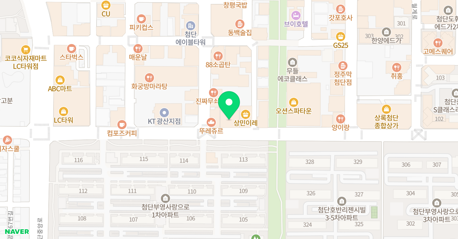 삼성 영어 첨단월봉교실 위치