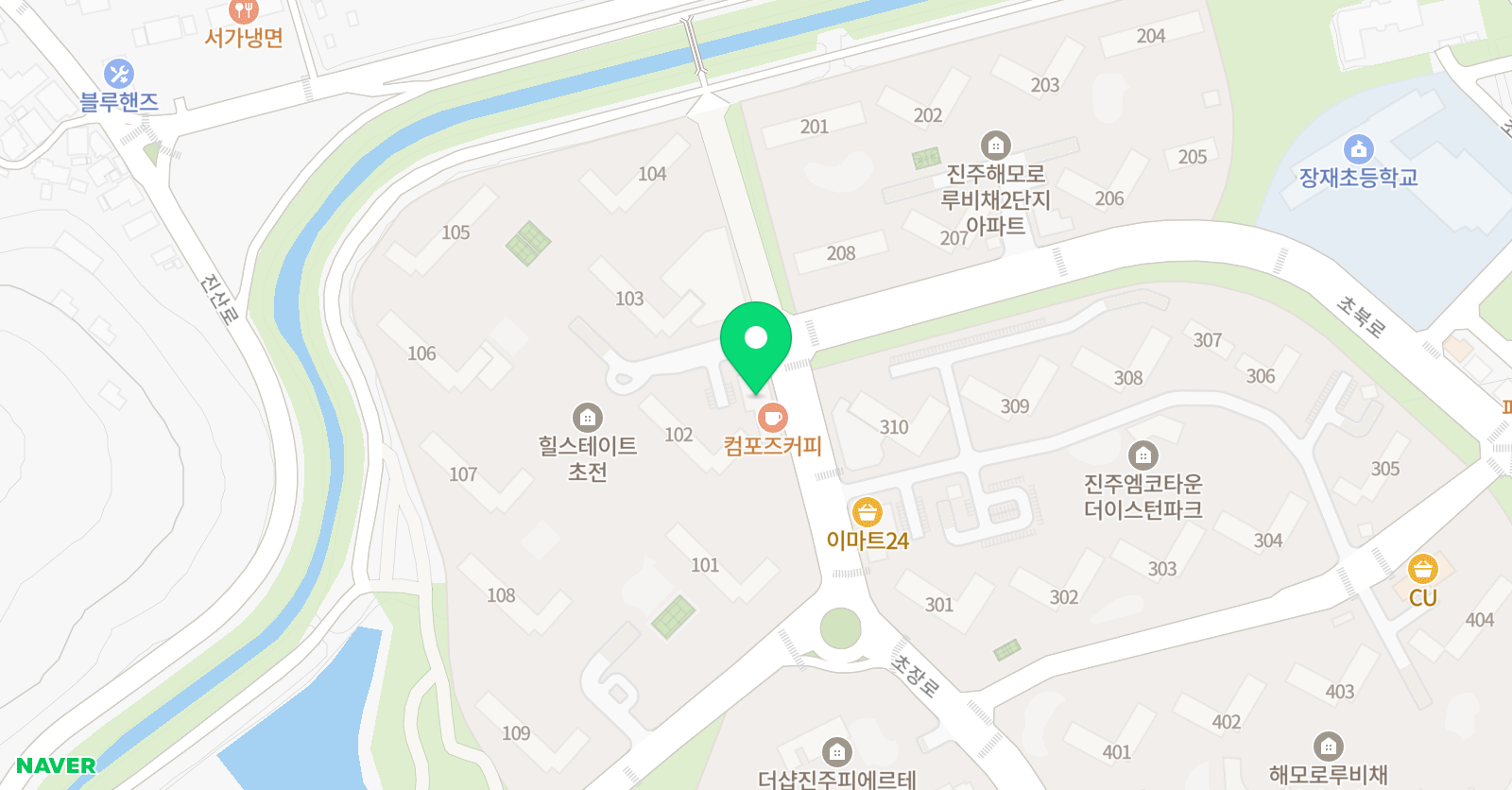 초전맥 태권도 위치