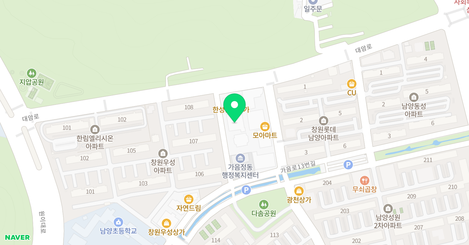 남양 수학국어학원 위치