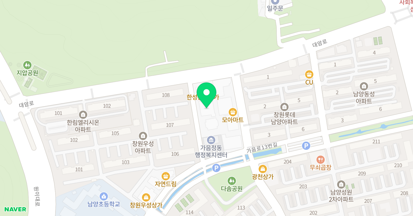 지앤비 영어전문학원 남양캠퍼스 위치