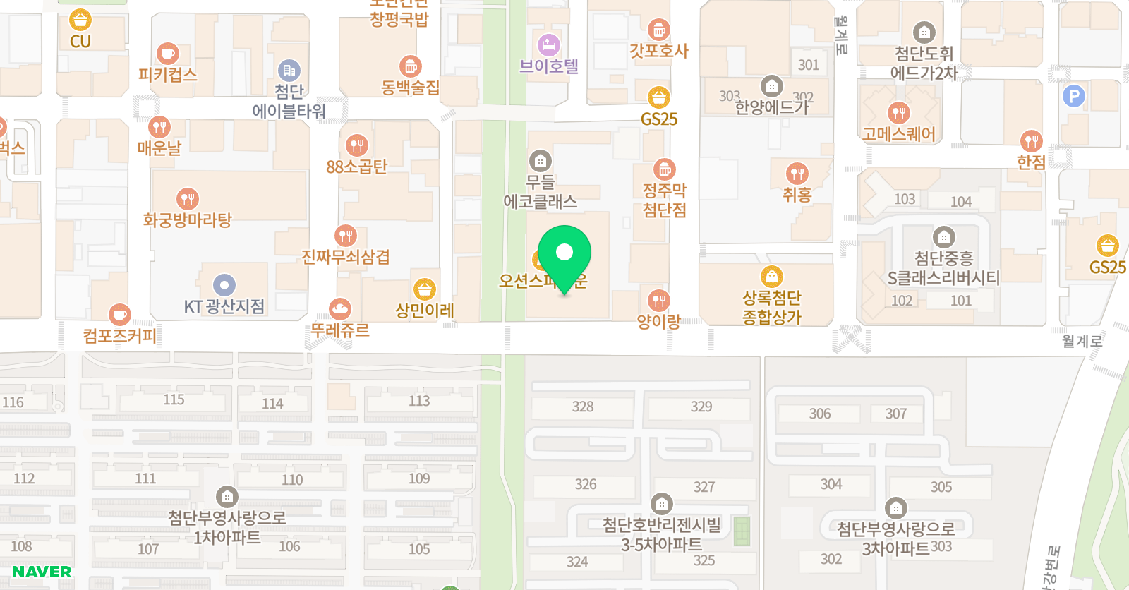 첨단박진우 영어수학학원 위치