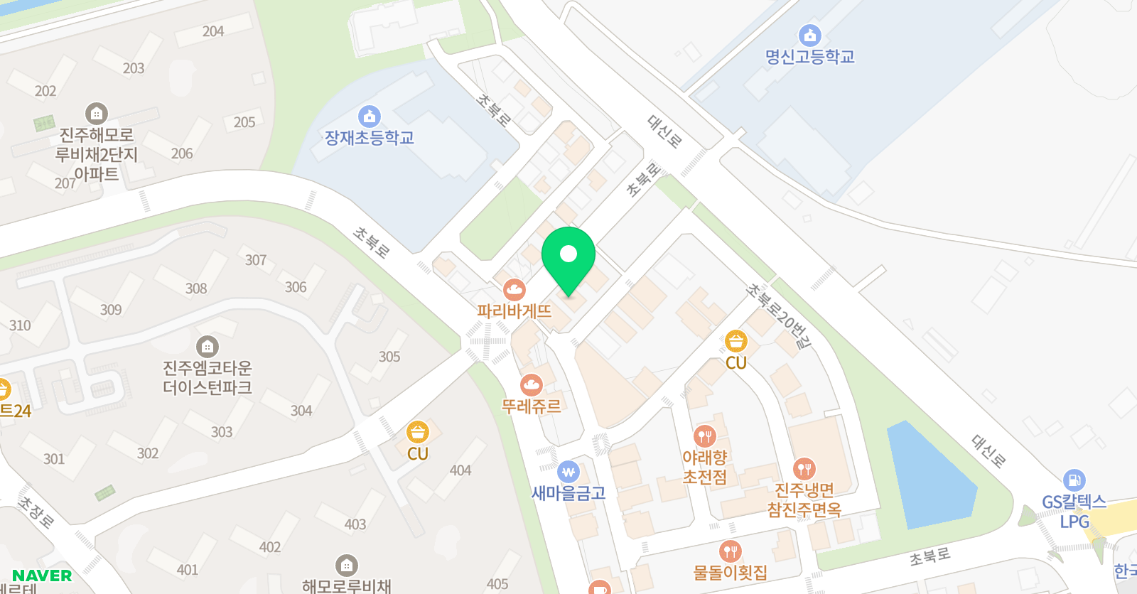 푸르미르 태권도장 초전점 위치