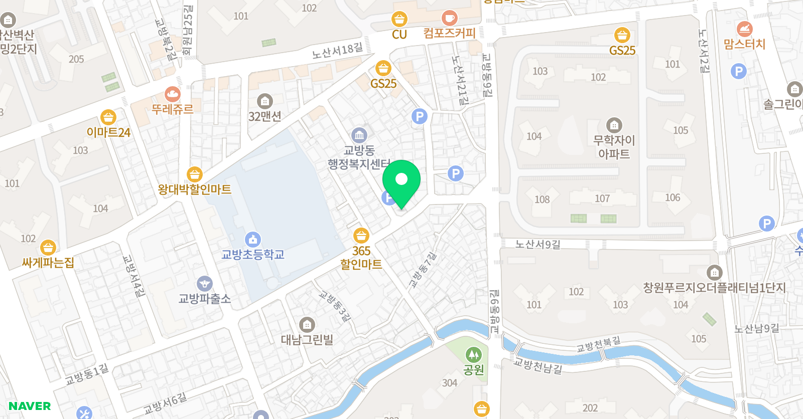 바나아트 미술학원 위치