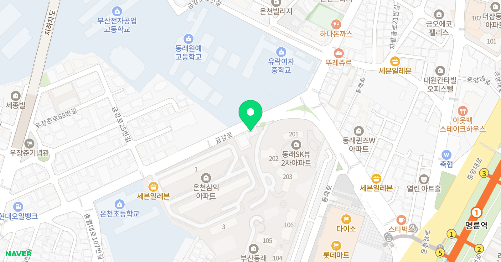 한솔플러스수학 동래SK점 위치
