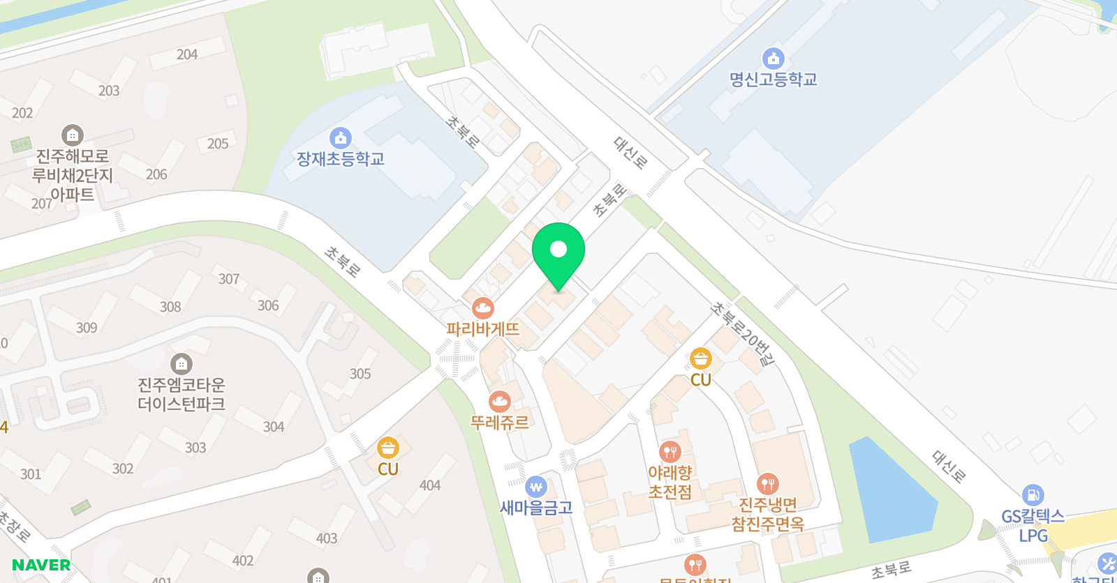 푸르넷학원 장재 위치
