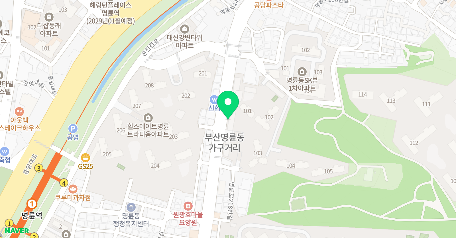 에이플 영어 위치