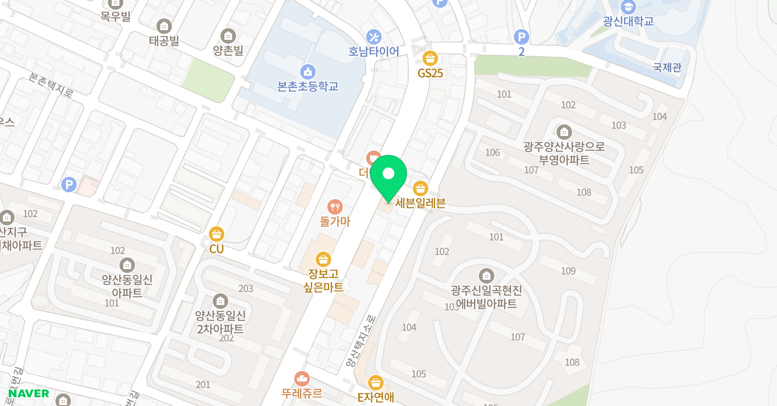 GNB 영어전문학원 양산캠퍼스 위치