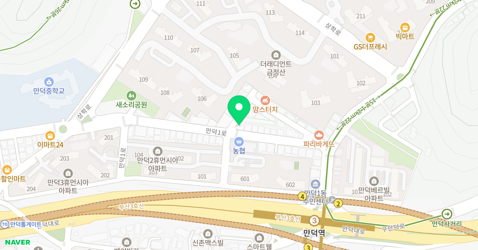 스마트해법수학 삼성영어셀레나 부산 만덕점 위치