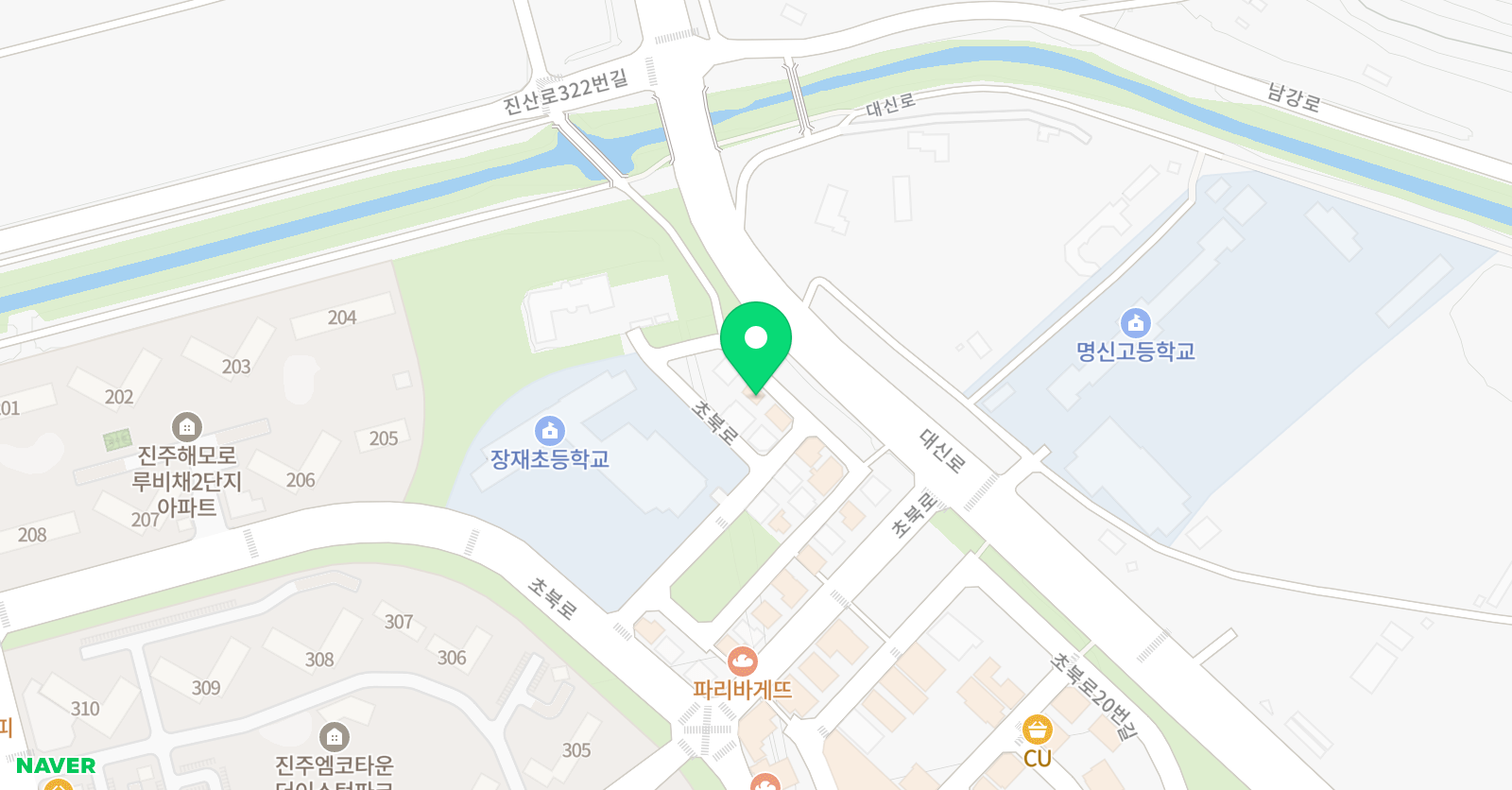 푸르넷 공부방 장재초 위치