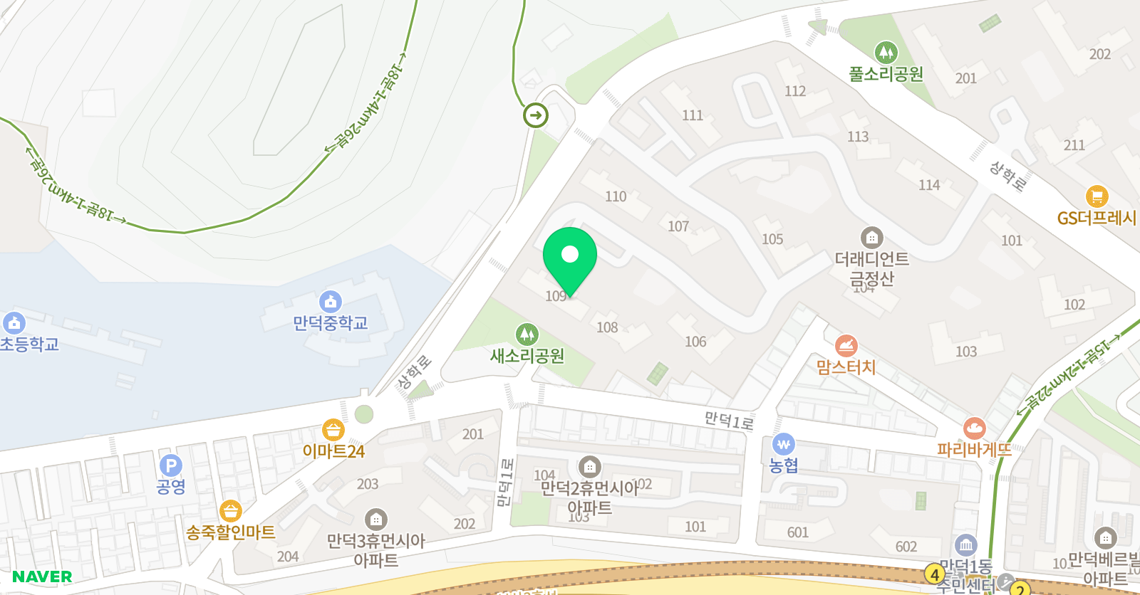 링키홈 만덕더래디언트점 위치