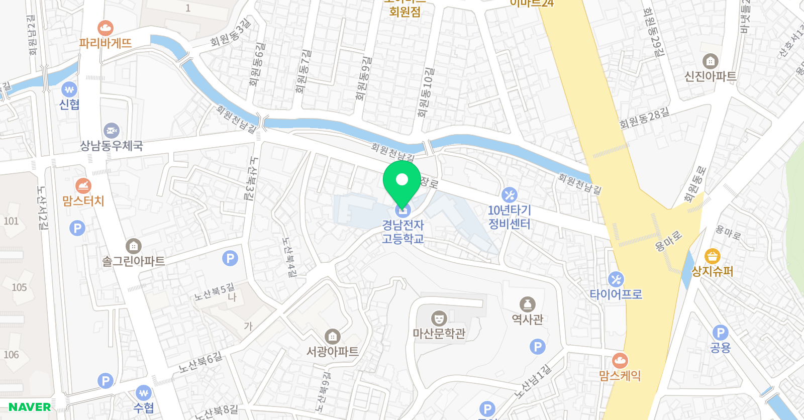 경남전자고등학교 위치
