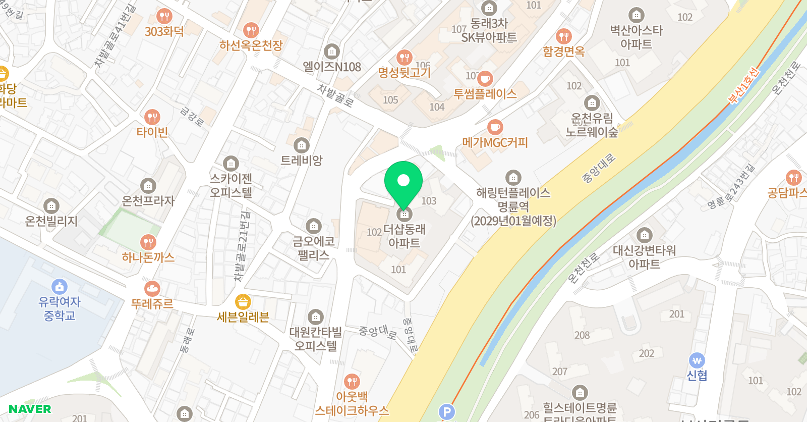 기탄사고력교실 부산더샵동래점 위치
