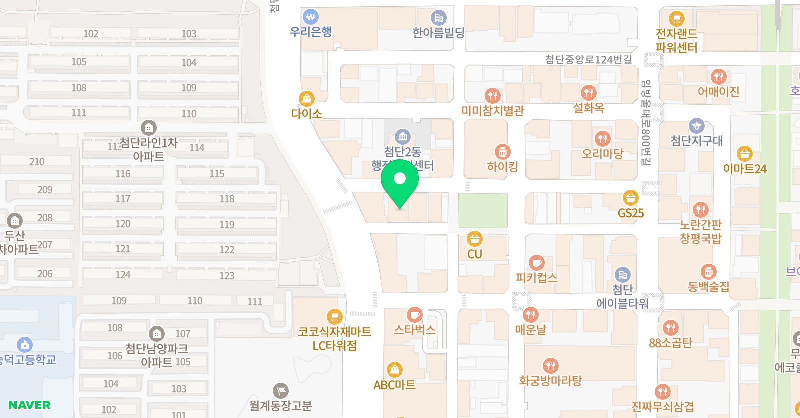 더샘 수학학원 위치