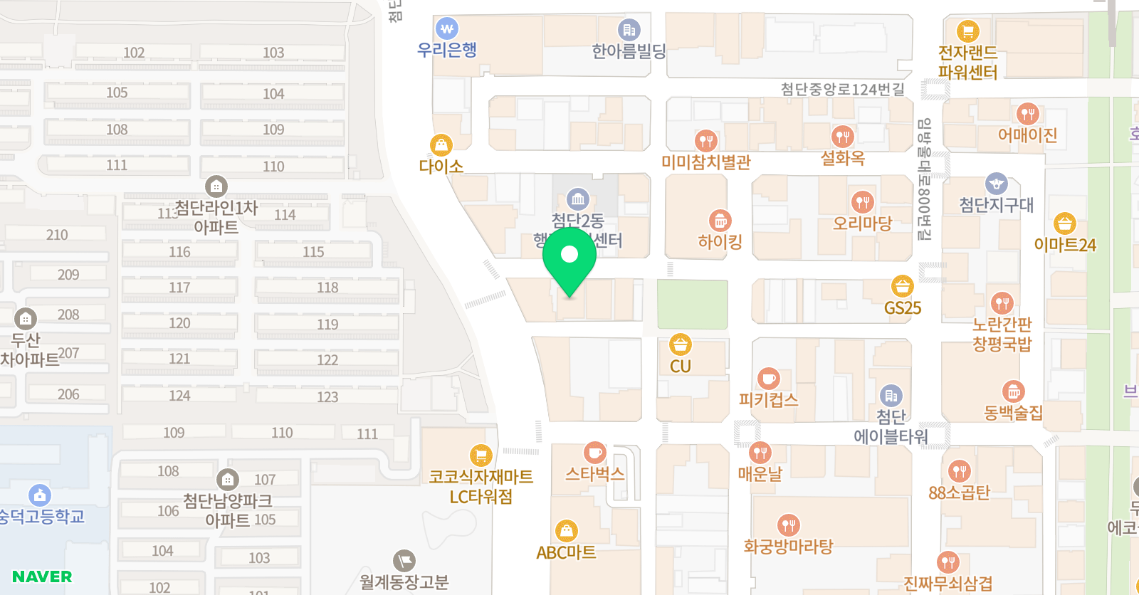 늘품 학원 위치