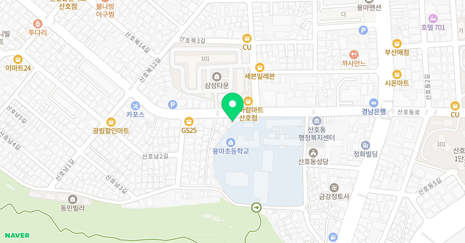 쎈 수학러닝센터 산호드림학원 위치