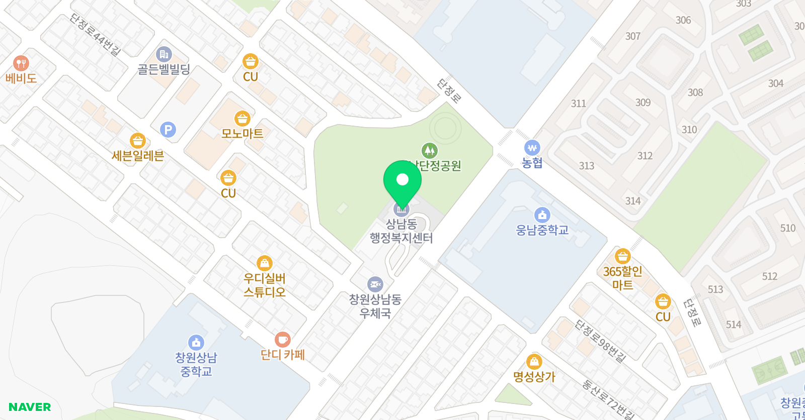 튼튼 영어마스터클럽 상남점 위치