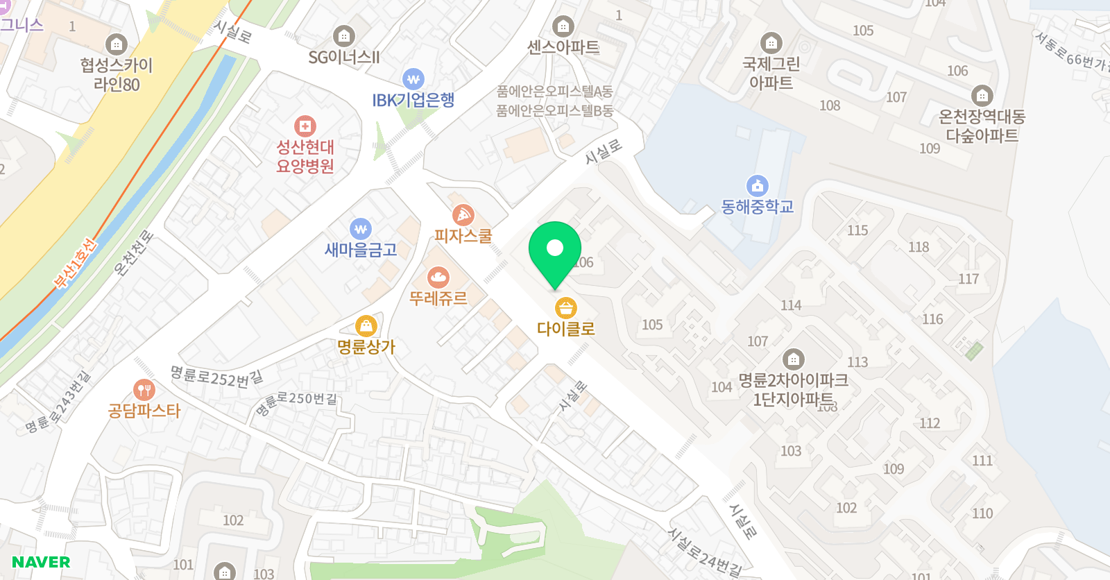 아트앤하트 미술교습소 명륜2차아이파크 위치