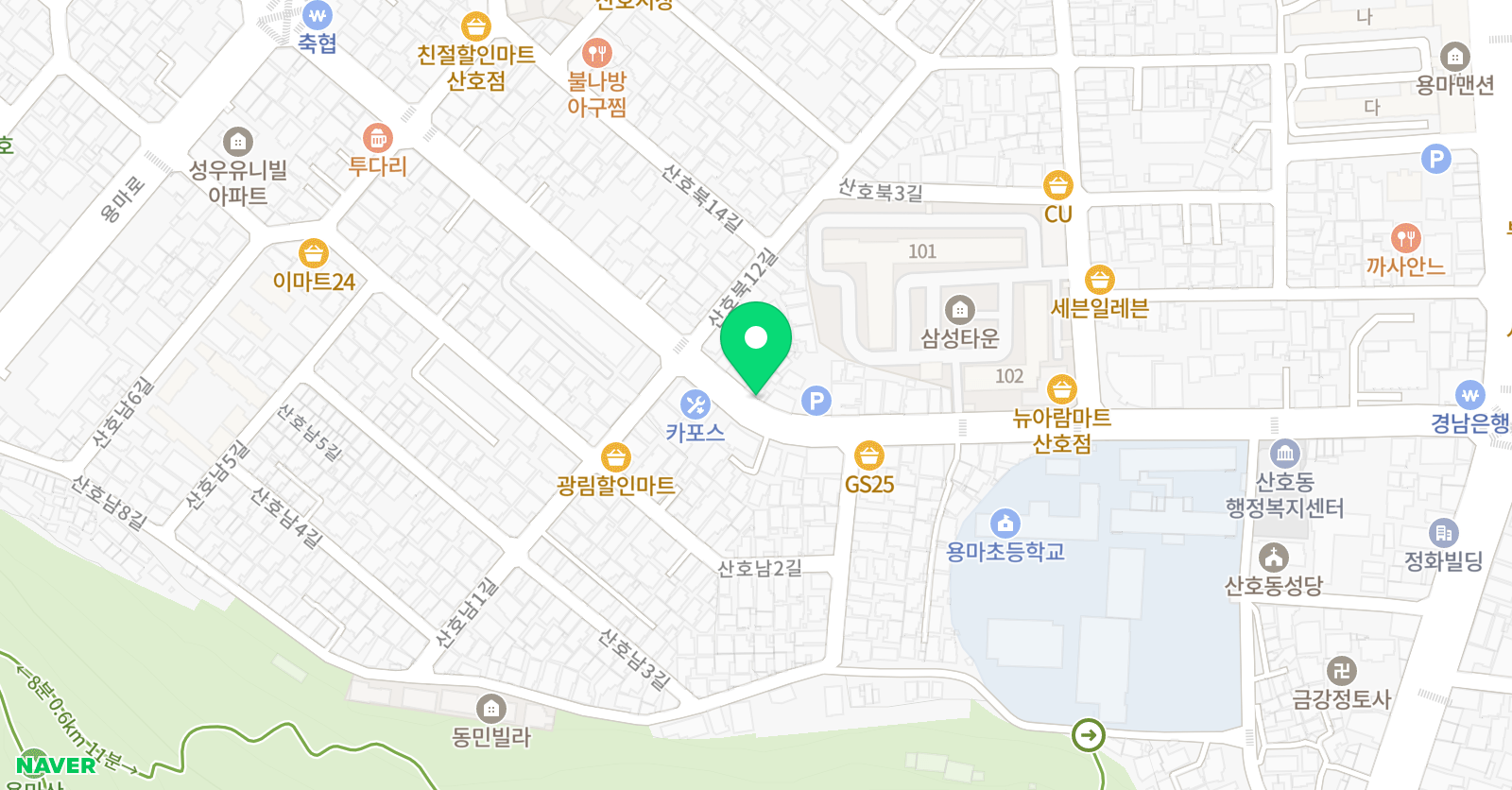 이샘푸르넷 학원 위치