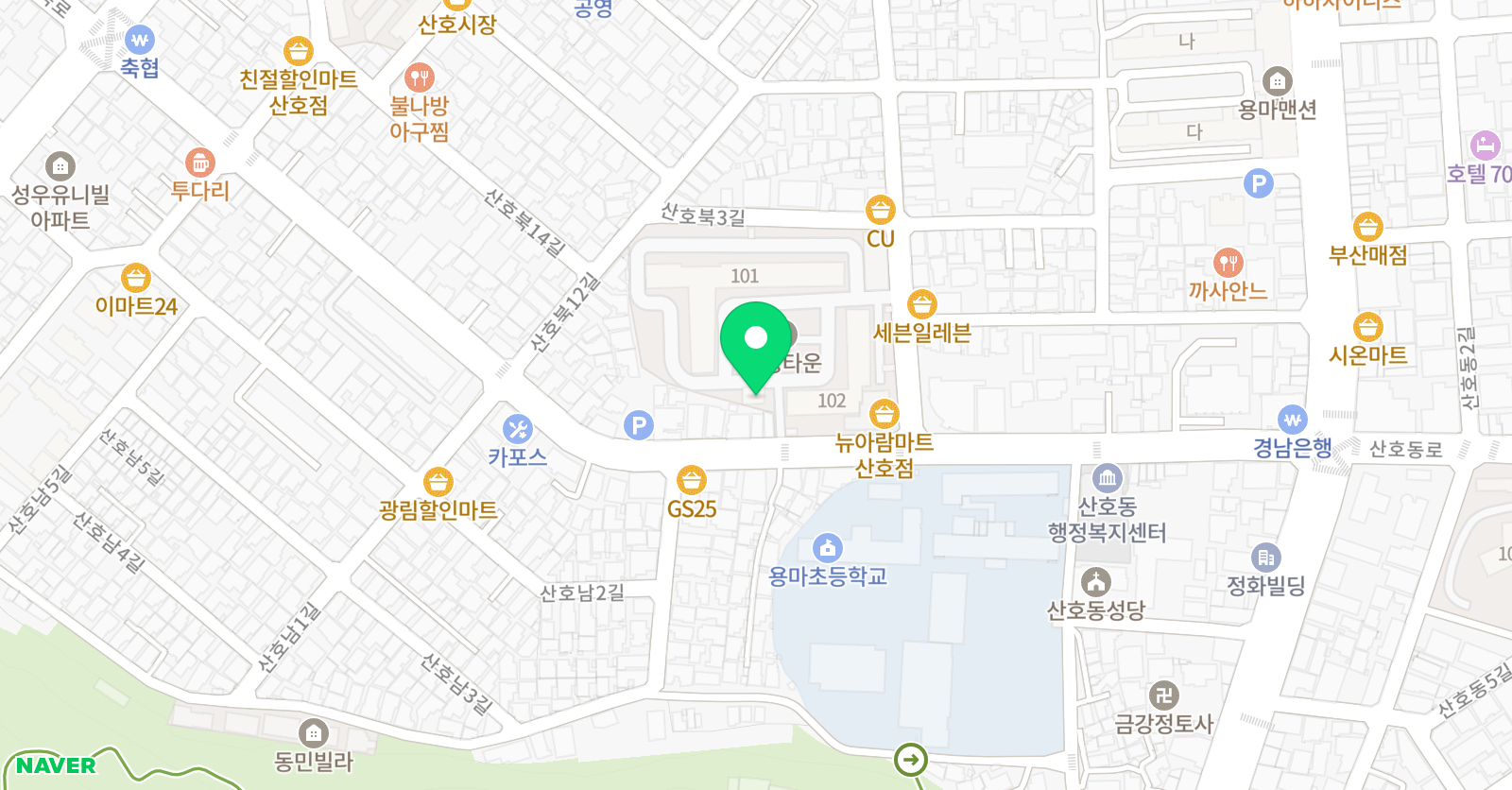 NE능률주니어랩 창원산호동1교실 위치