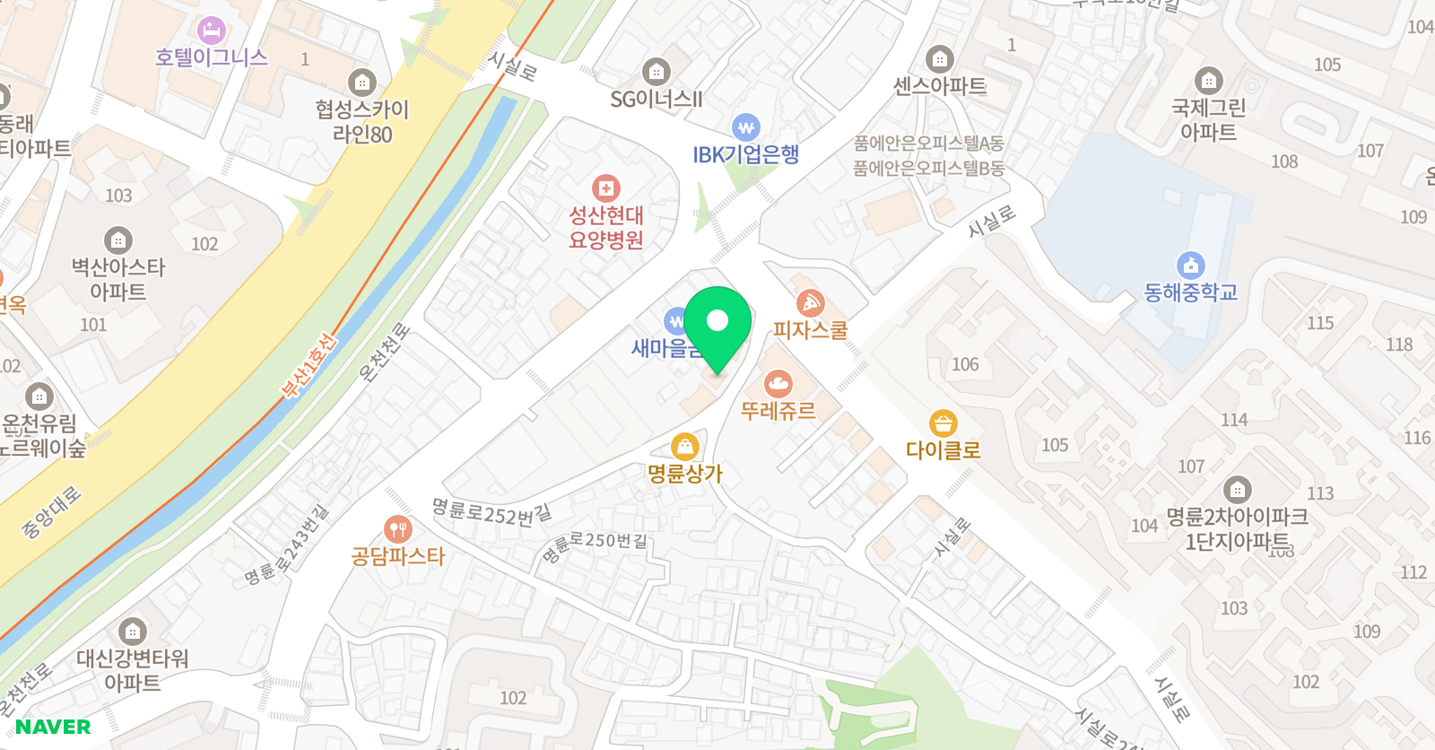 행복채움태권도 위치