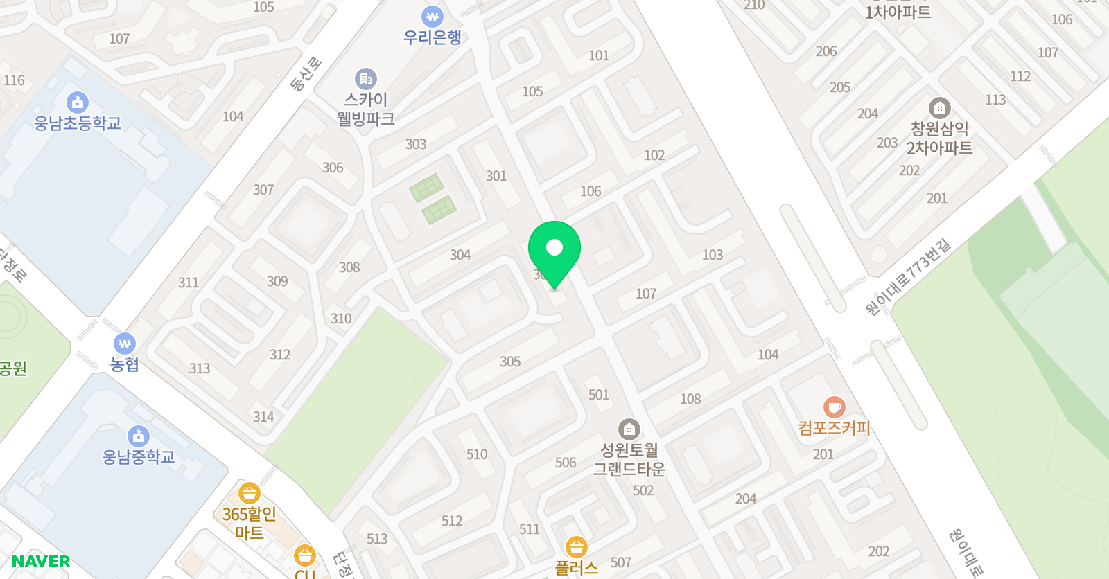 크리아트 창원상남원 위치