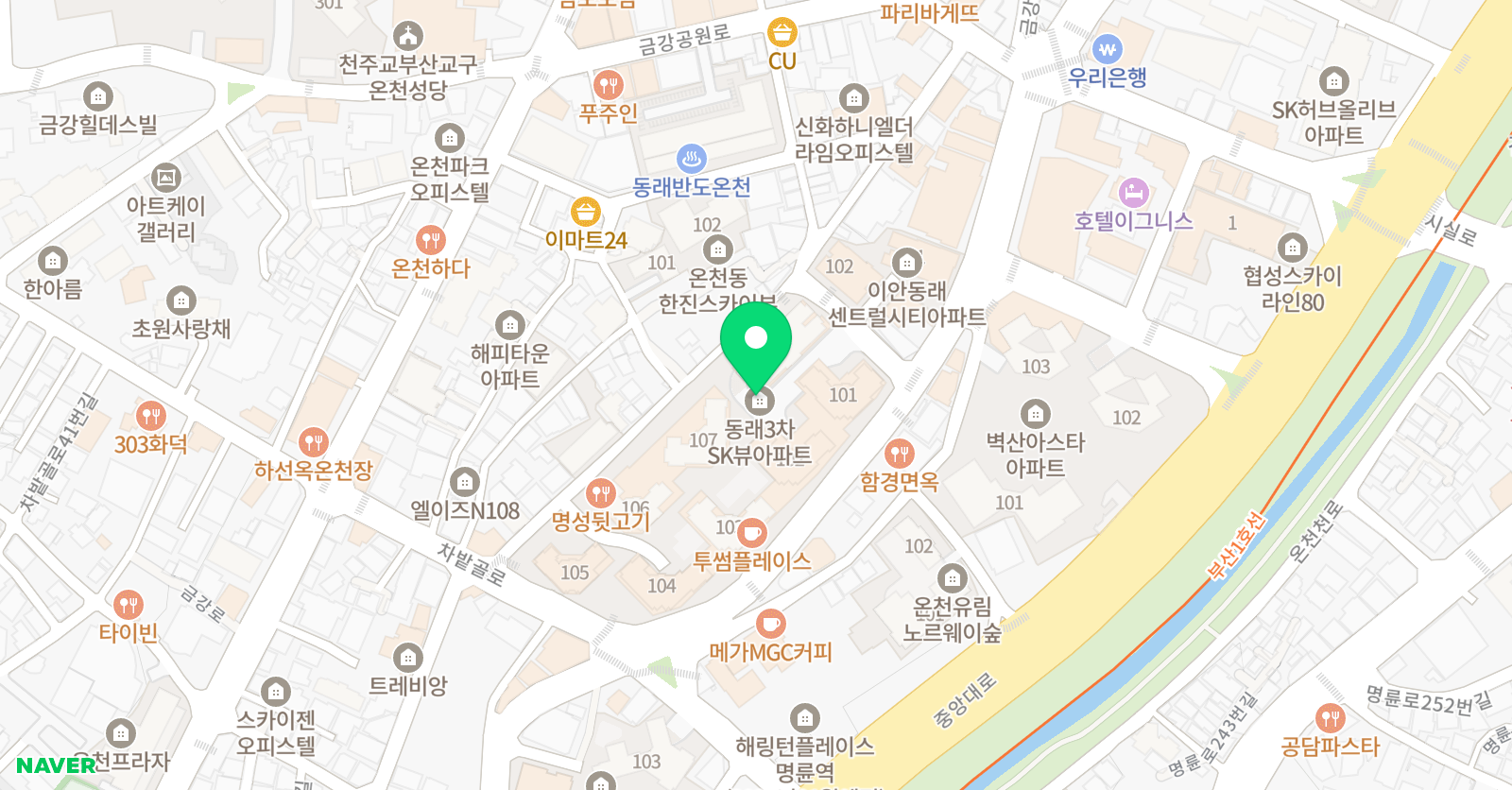 링키영어 동래3차skview점 위치