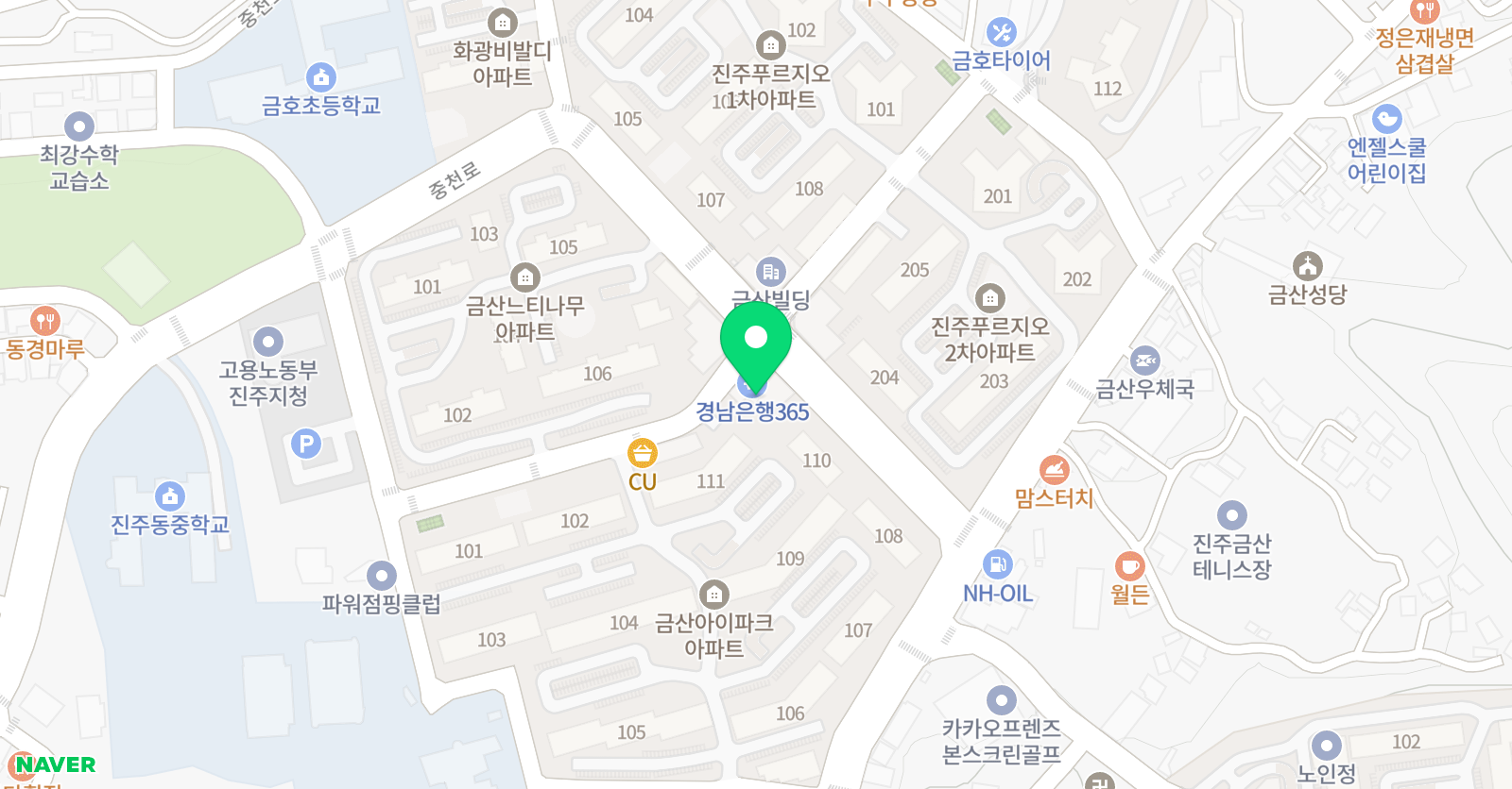 빨간펜 수학의달인 진주금산점 위치