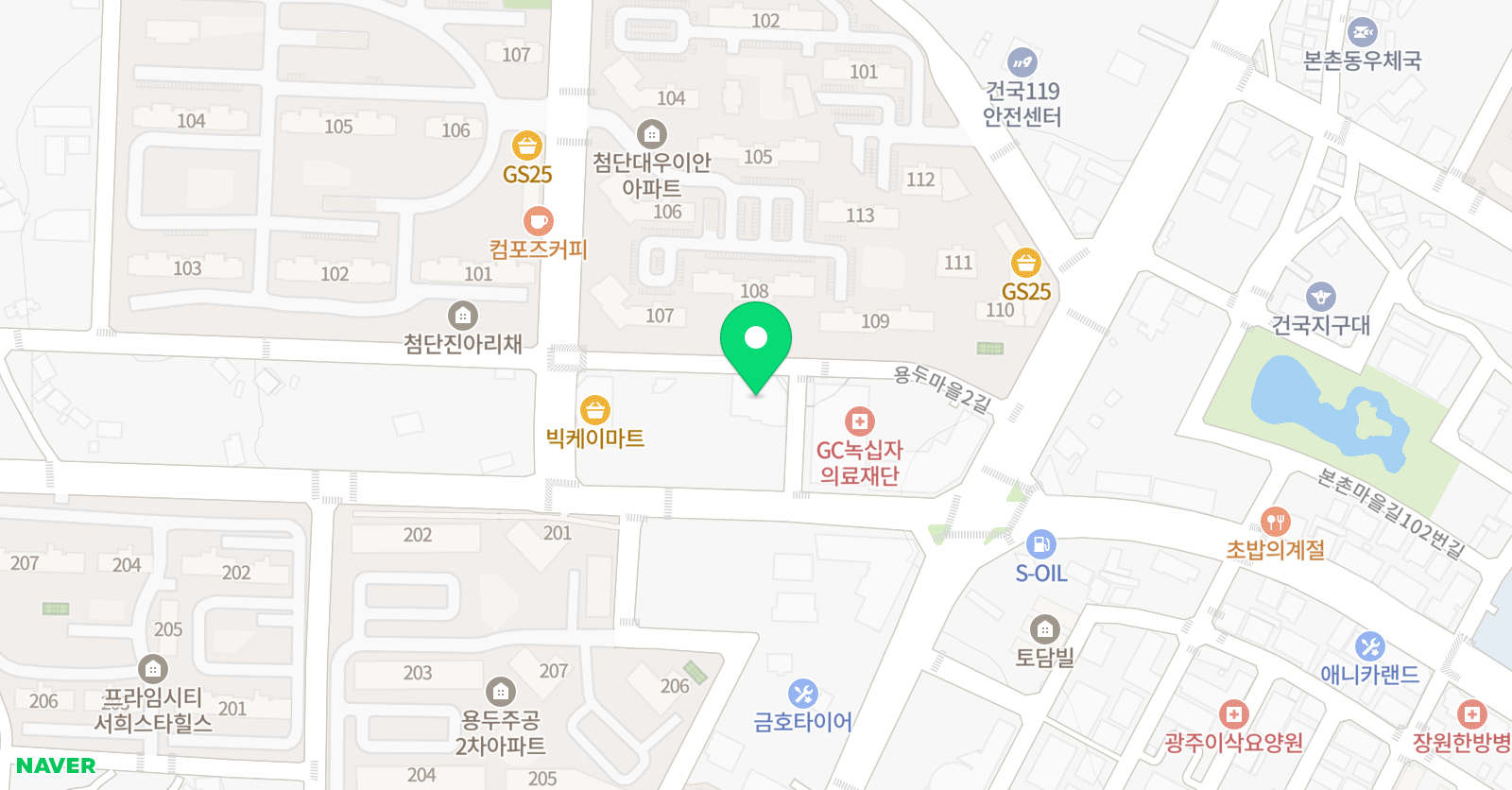 창의숲사고력교육센터학원 위치