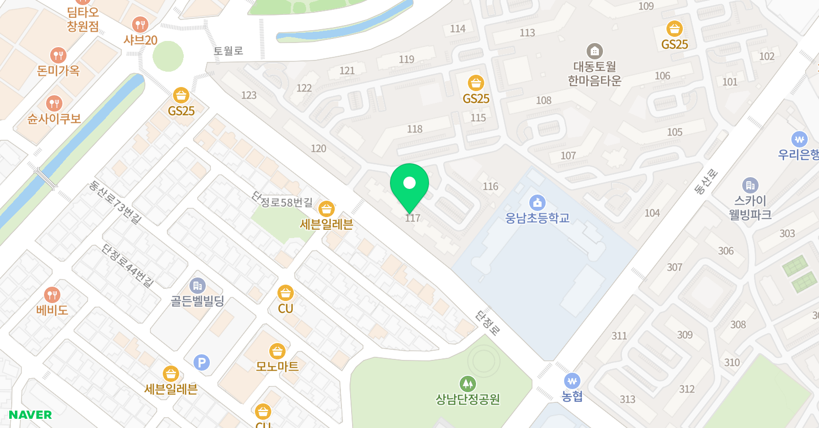 푸르넷 공부방 토월대동점 위치