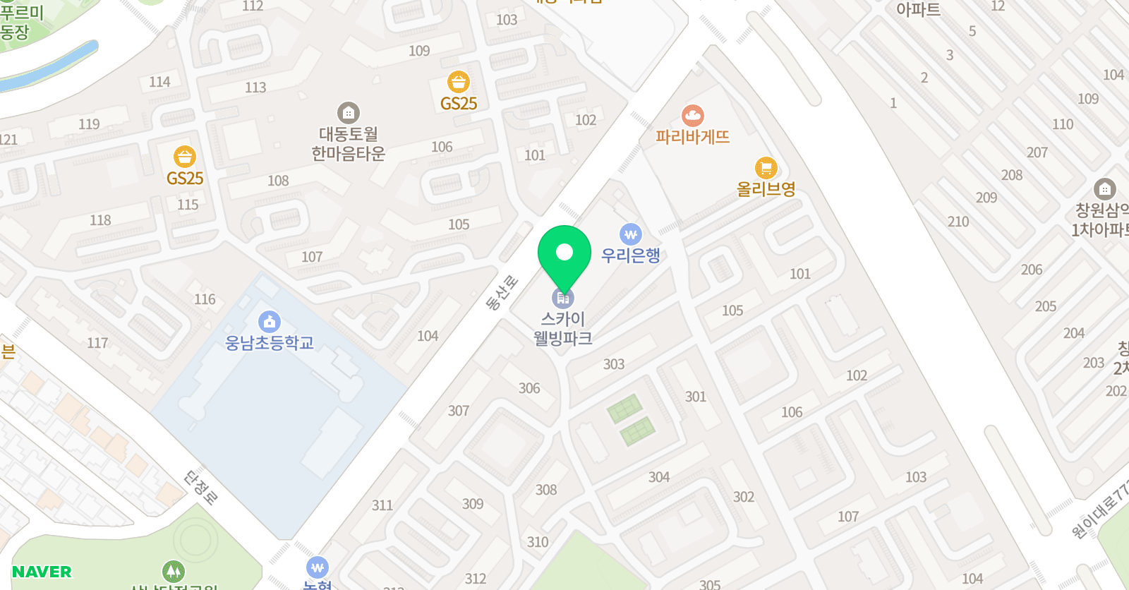 책나무 독서학원 상남 위치