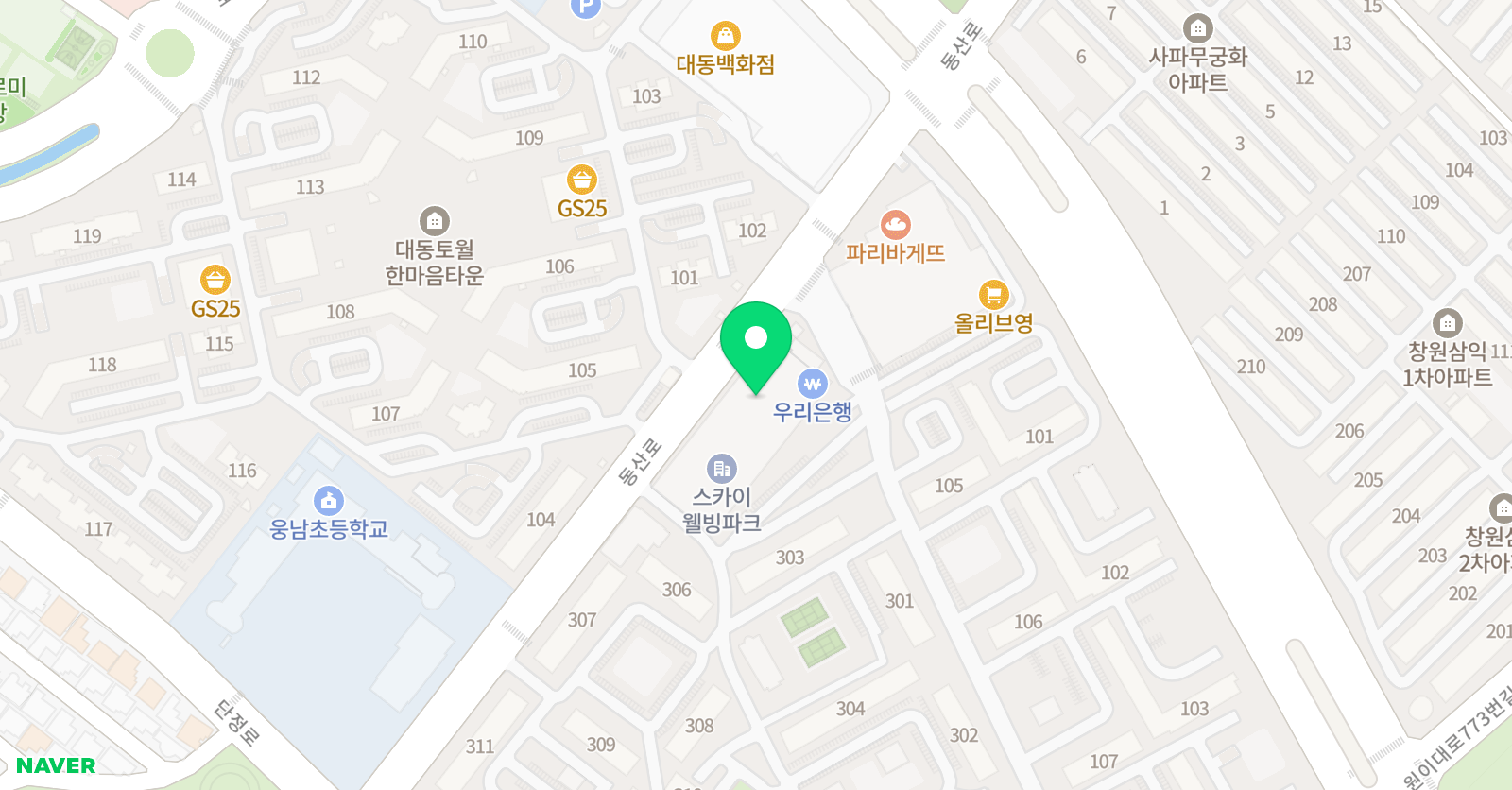 에이프릴 어학원 경남창원캠퍼스 위치