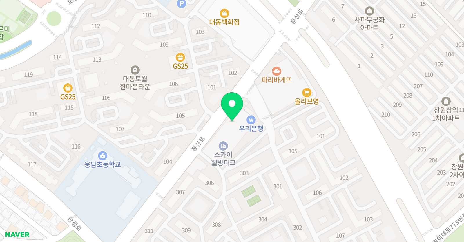 뉴스터디 상남 학원 위치