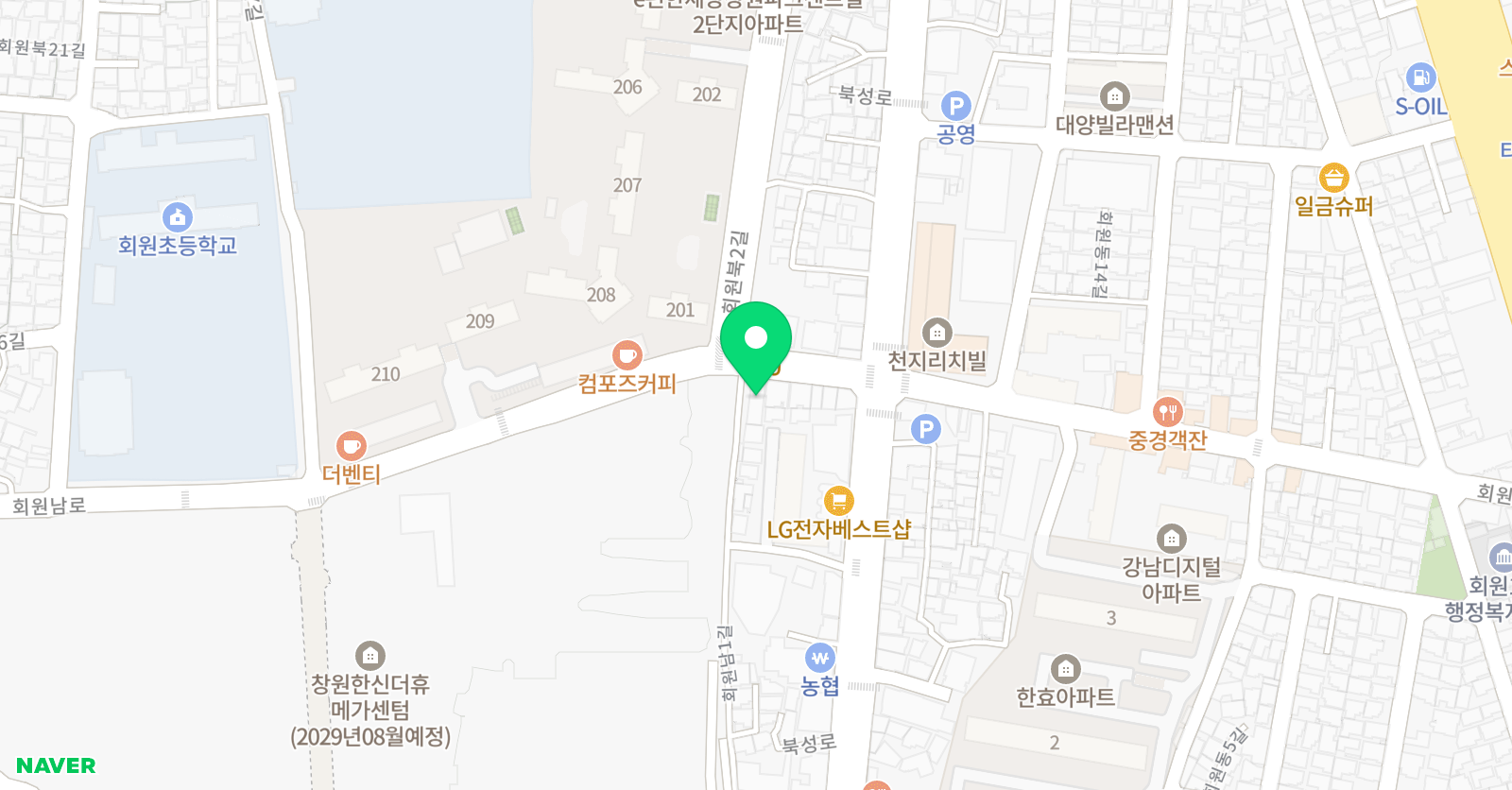 잉글리시아이 회원점 위치