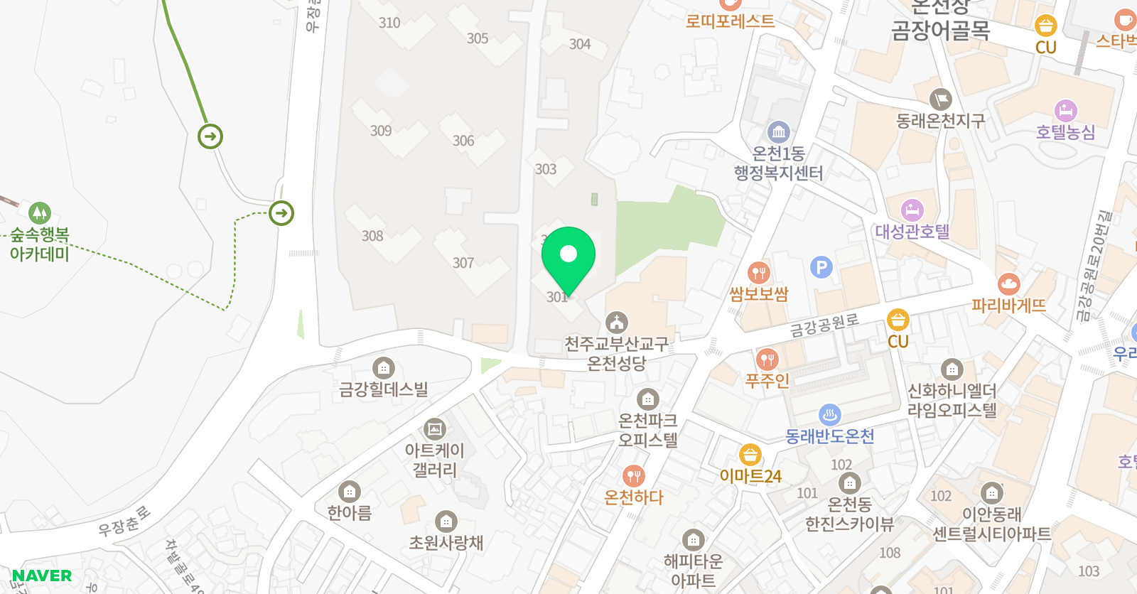 아소비 래미안포레스티지3단지점 위치
