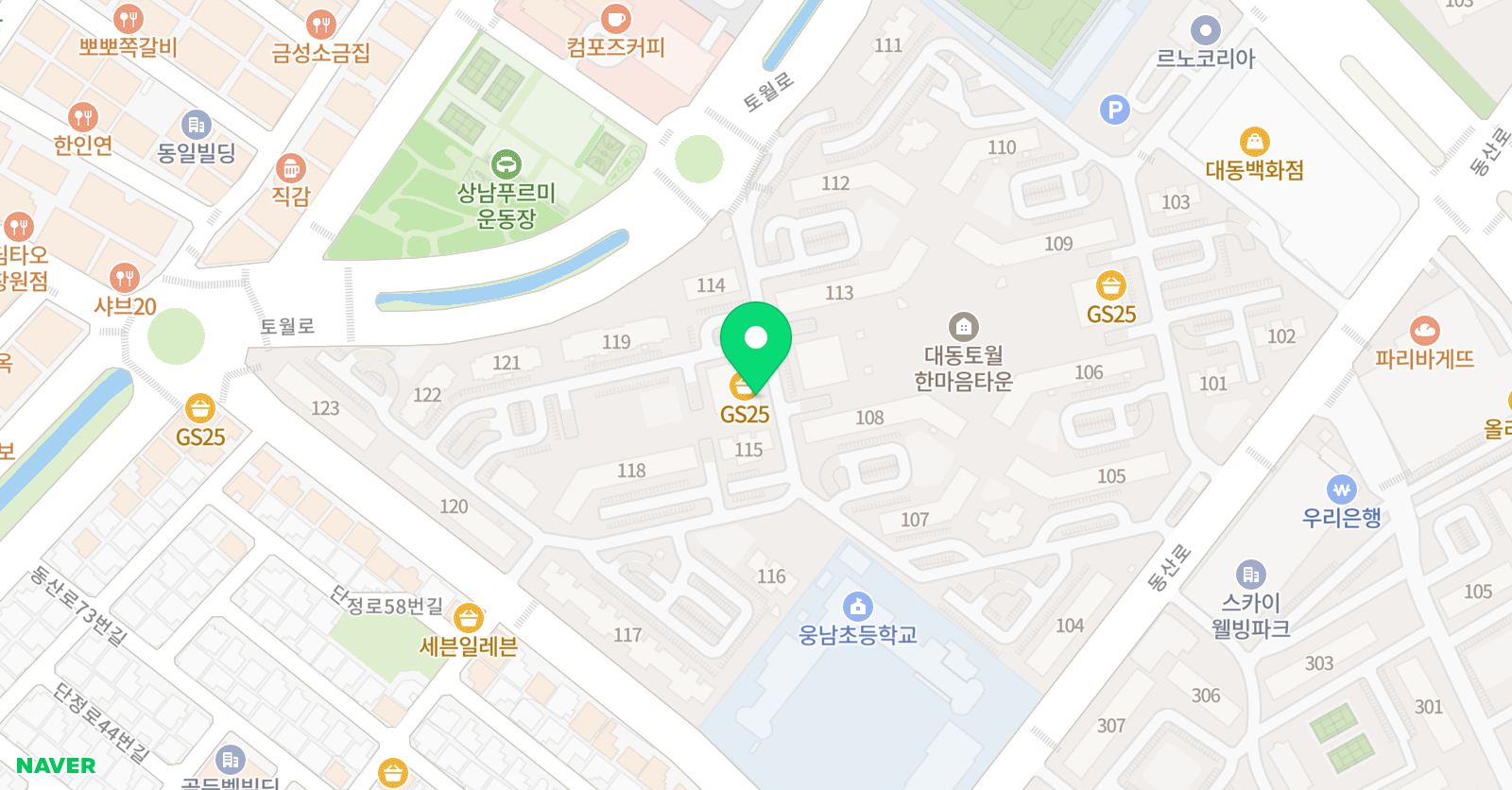 NE능률주니어랩 창원상남1교실 위치