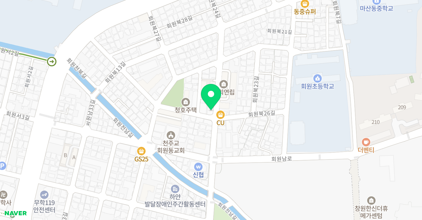 마산 하이 클래스학원 위치