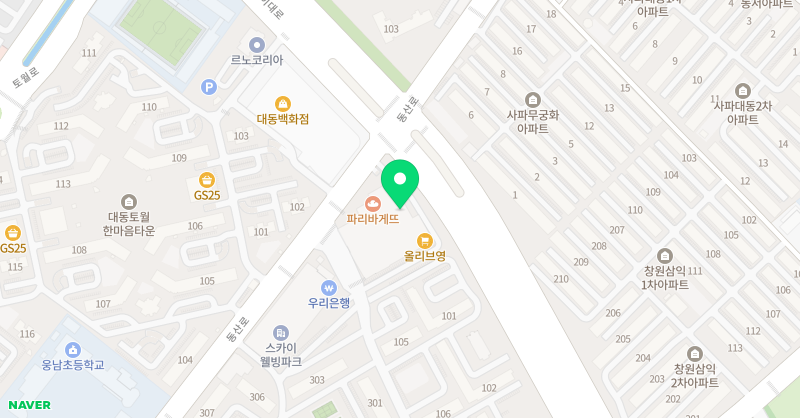 아담리즈 수학 창원상남센터 위치