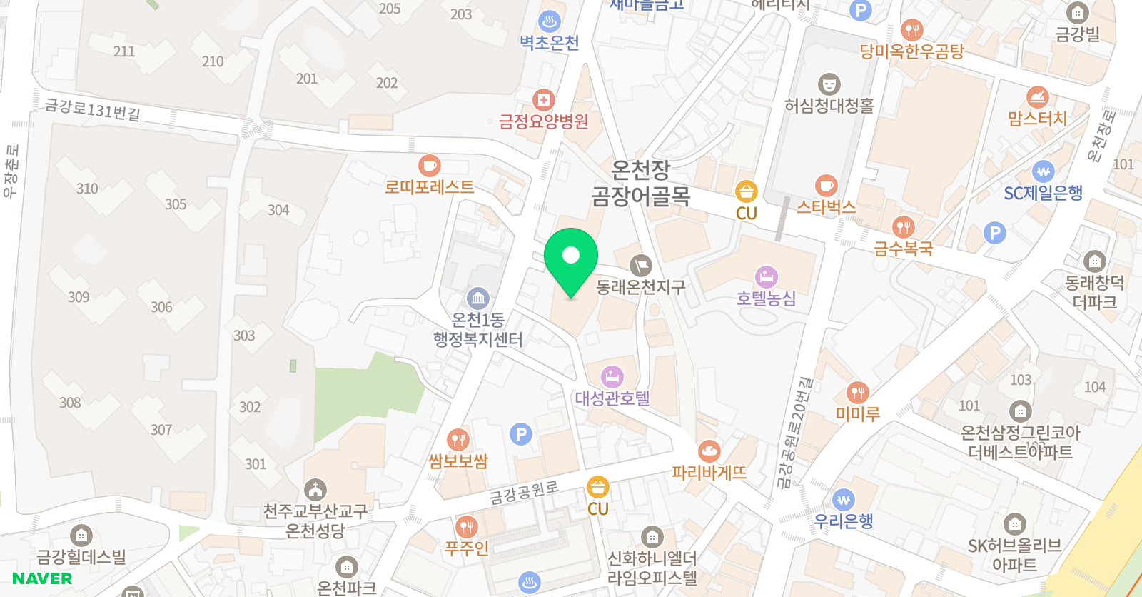 나인베이스볼아카데미 온천점 위치