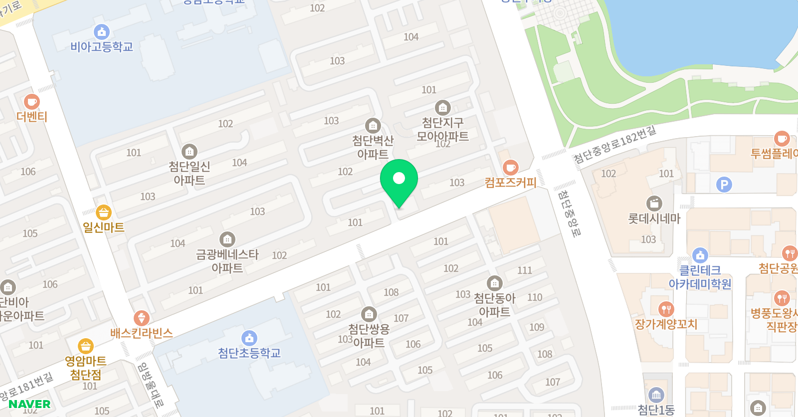 잉글리시아이 첨단초 영어교습소 위치