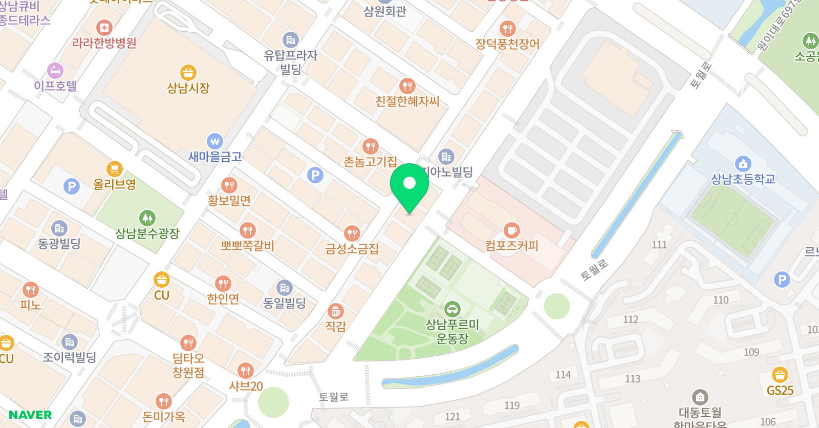 와와 학습코칭센터 상남점 위치