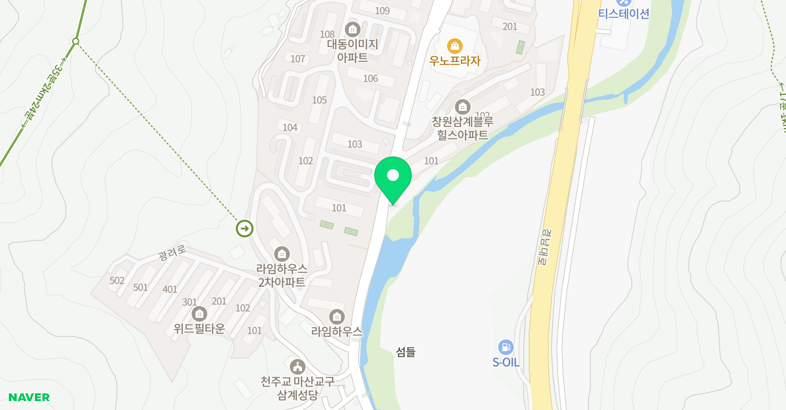 아트앤하트 강샘미술학원 위치