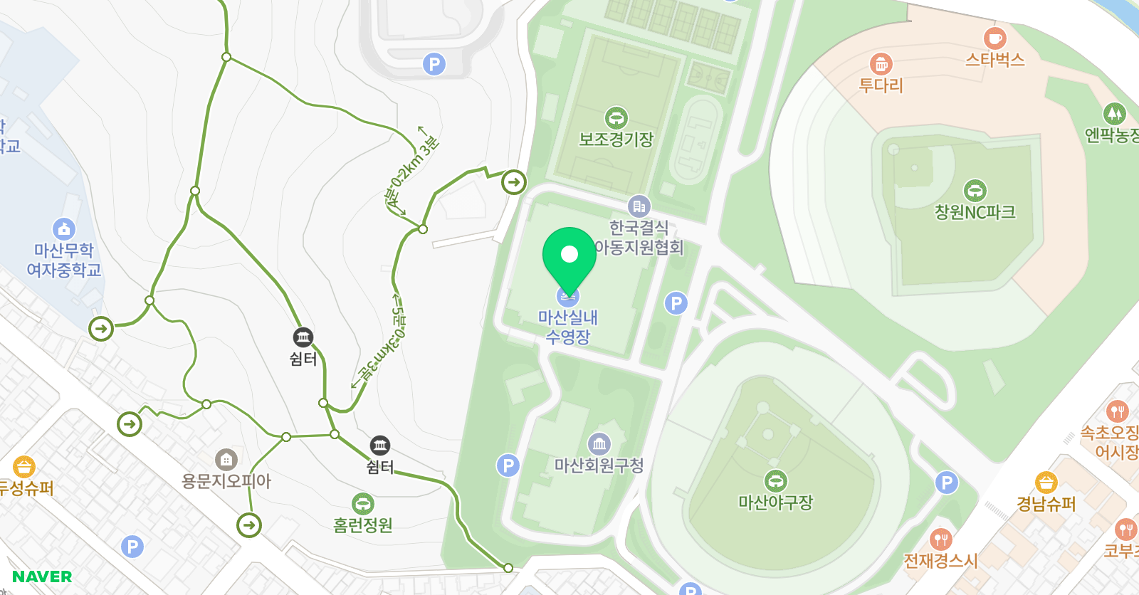 마산 실내수영장 위치