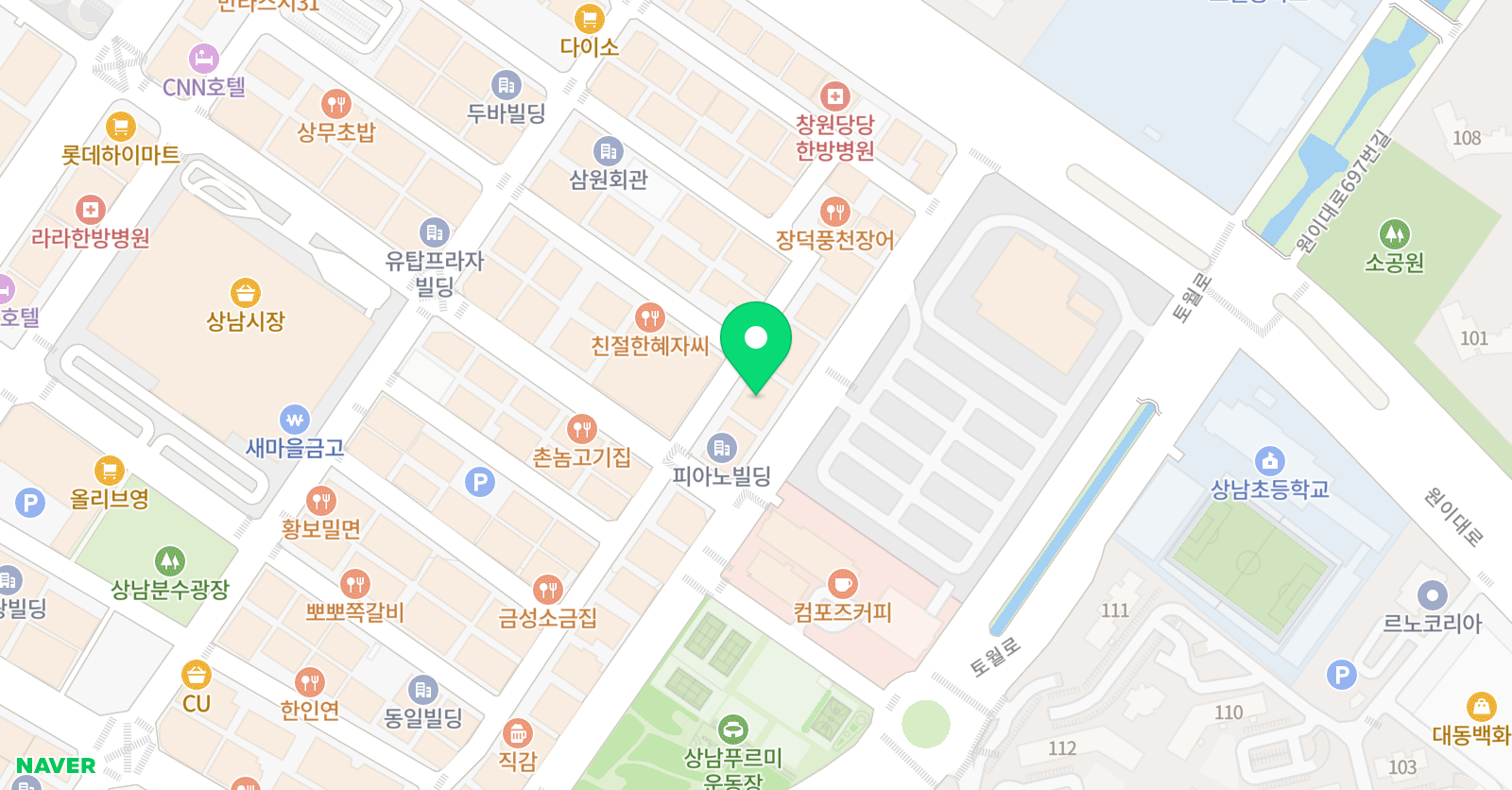 키즈클럽 창원상남점 위치