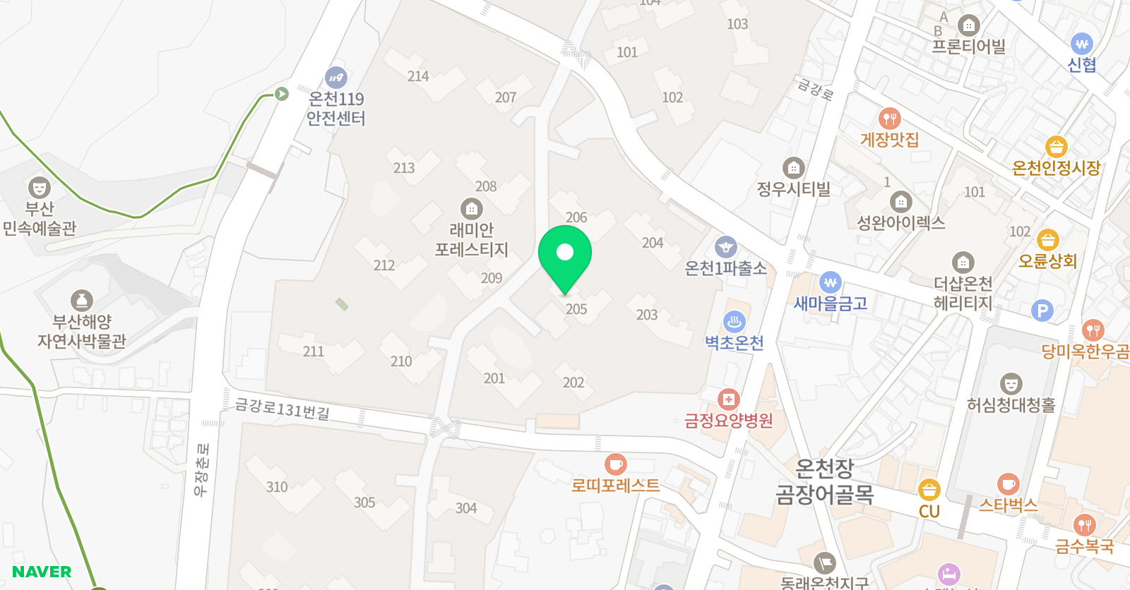 아소비 부산 래미안포레스티지2단지점 위치